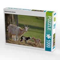 Produktbild: CALVENDO Puzzle Ziege mit zwei L&auml;mmern 1000 Teile Lege-Gr&ouml;&szlig;e 64 x 48 cm Foto-Puzzle Bild von Sabine L&ouml;wer