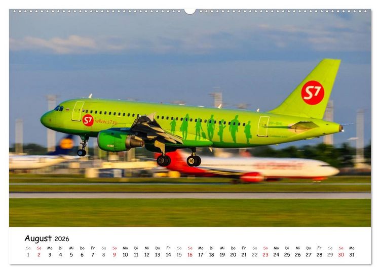 Produktbild: Airliner in M&uuml;nchen / 2026 (Wandkalender 2026 DIN A2 quer), CALVENDO Monatskalender