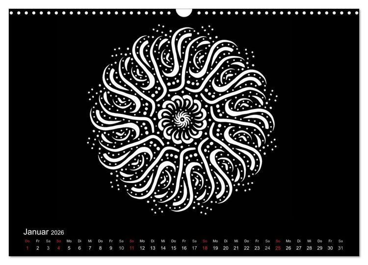 Produktbild: Entspannung und Ruhe durch Mandalas (Wandkalender 2026 DIN A3 quer), CALVENDO Monatskalender