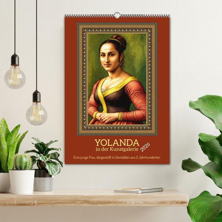 Produktbild: Yolanda in der Kunstgalerie (Wandkalender 2026 DIN A2 hoch), CALVENDO Monatskalender