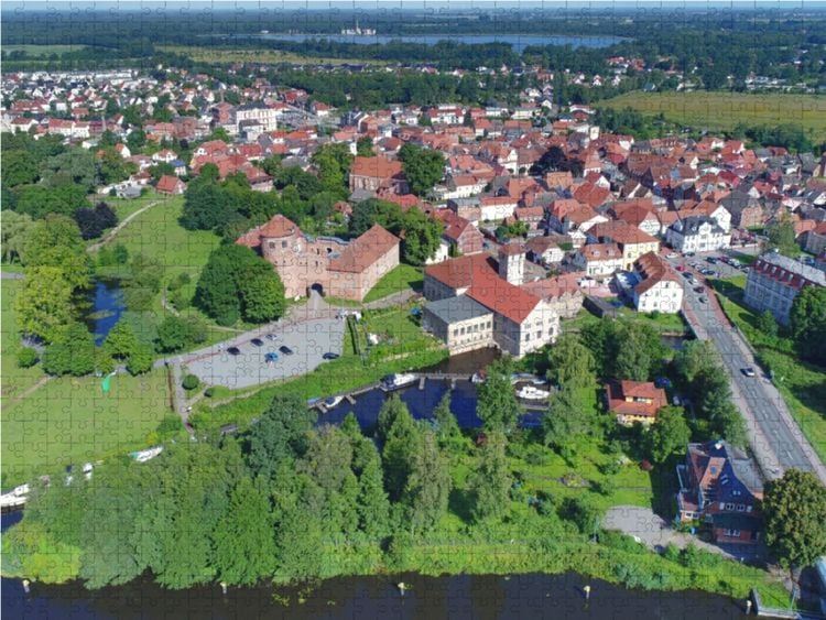 Produktbild: CALVENDO Puzzle Altstadtpanorama - Neustadt-Glewe | 1000 Teile Lege-Gr&ouml;&szlig;e 64x48cm Foto-Puzzle f&uuml;r gl&uuml;ckliche Stunden