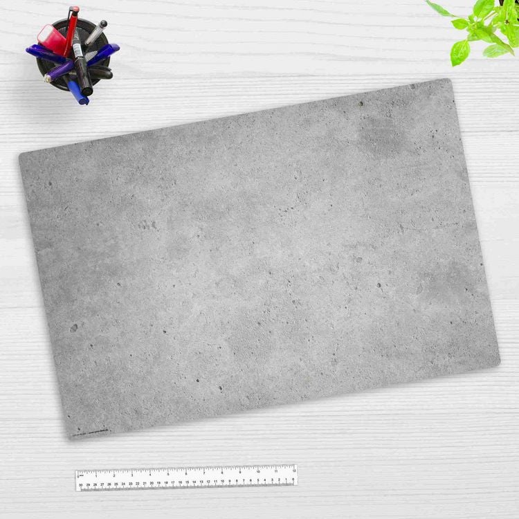 Produktbild: Cover-your-desk Schreibtischunterlage f&uuml;r Kinder und Erwachsene Betonoptik hell, aus hochwertigem Vinyl , 60 x 40 cm