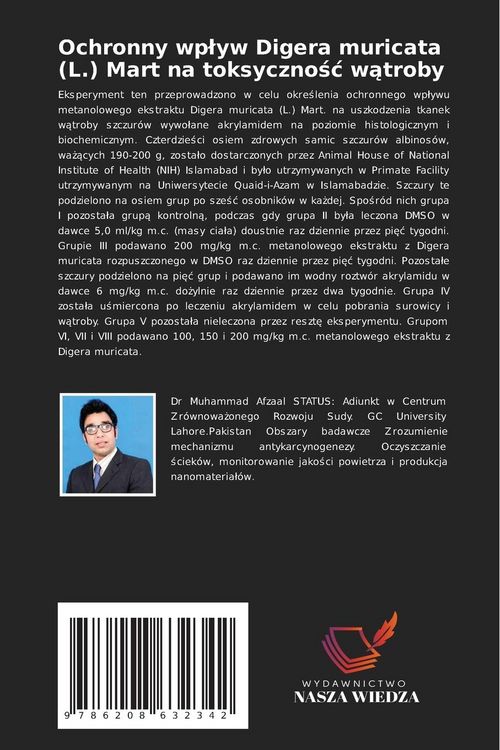 Produktbild: Ochronny wp&iquest;yw Digera muricata (L.) Mart na toksyczno&iquest;&iquest; w&iquest;troby