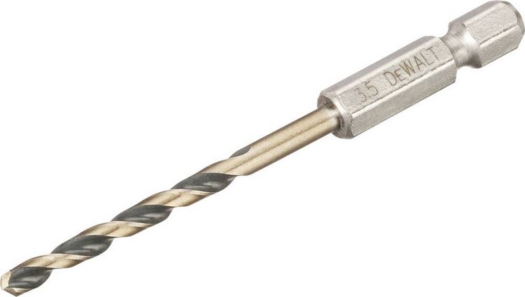 Produktbild: DEWALT DT20603-QZ HSS-G Metall-Spiralbohrer 1 St&uuml;ck 3.5 mm Gesamtl&auml;nge 76 mm korrosionsgesch&uuml;tzt Sechskant 1 St.