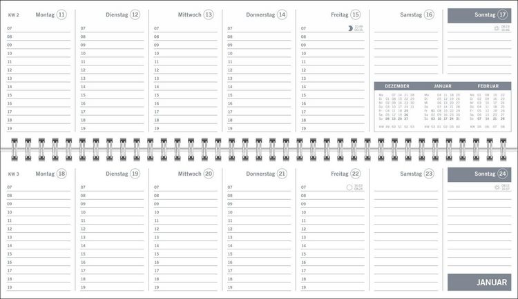 Produktbild: times&more Petrol Wochenquerplaner 2027