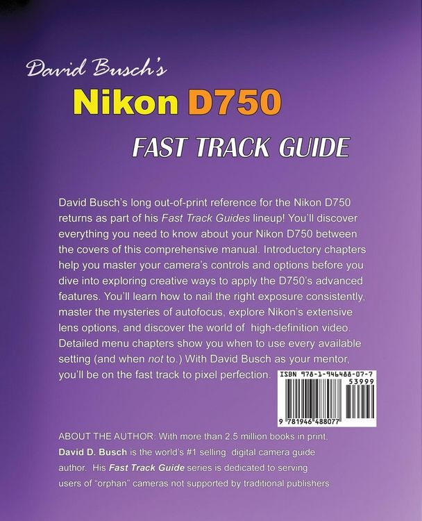 Produktbild: David Busch's Nikon D750 Fast Track Guide