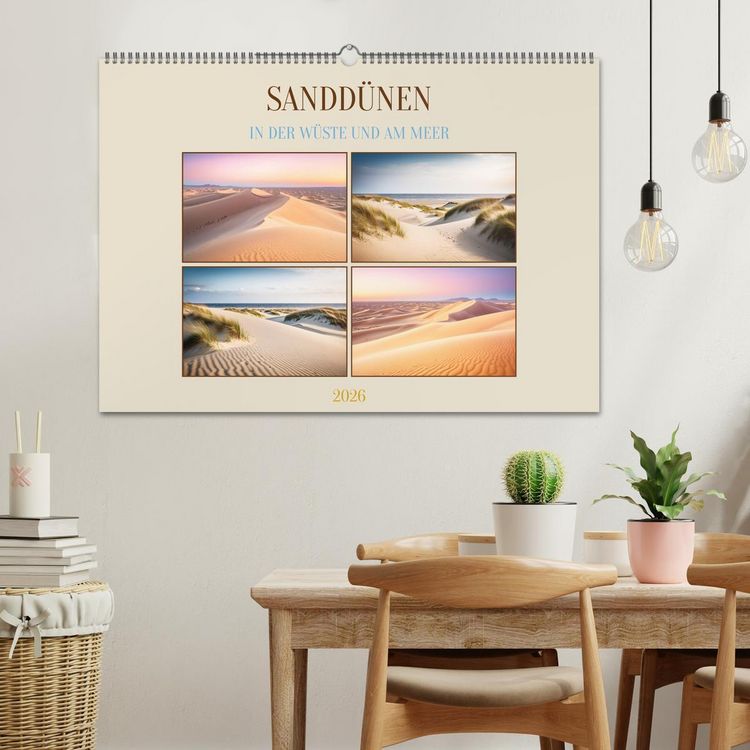 Produktbild: Sandd&uuml;nen In der W&uuml;ste und am Meer (Wandkalender 2026 DIN A2 quer), CALVENDO Monatskalender