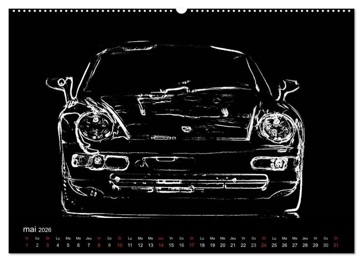 Produktbild: 911 Lignes (Calendrier mural 2026 DIN A2 vertical) calendrier de bureau