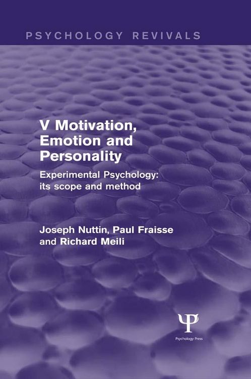 Produktbild: Experimental Psychology Its Scope and Method: Volume V (Psychology Revivals)