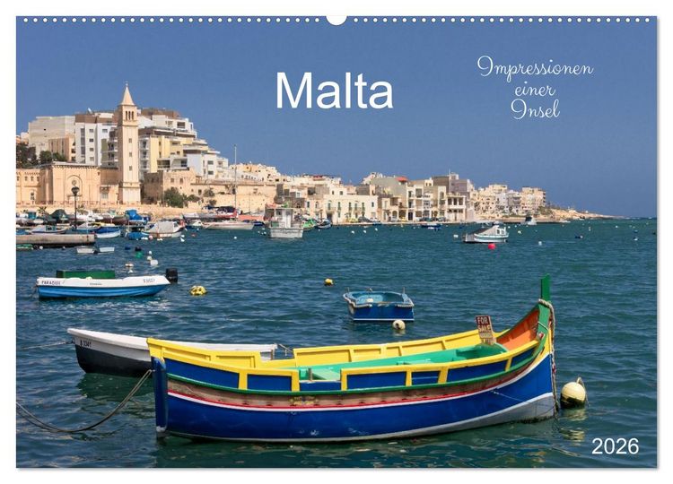 Produktbild: Malta. Impressionen einer Insel (Wandkalender 2026 DIN A2 quer), CALVENDO Monatskalender