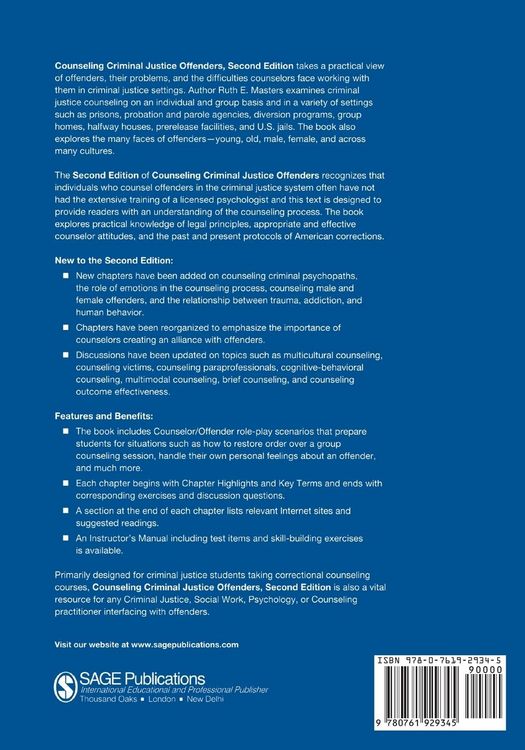 Produktbild: Counseling Criminal Justice Offenders
