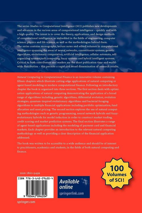 Produktbild: Natural Computing in Computational Finance
