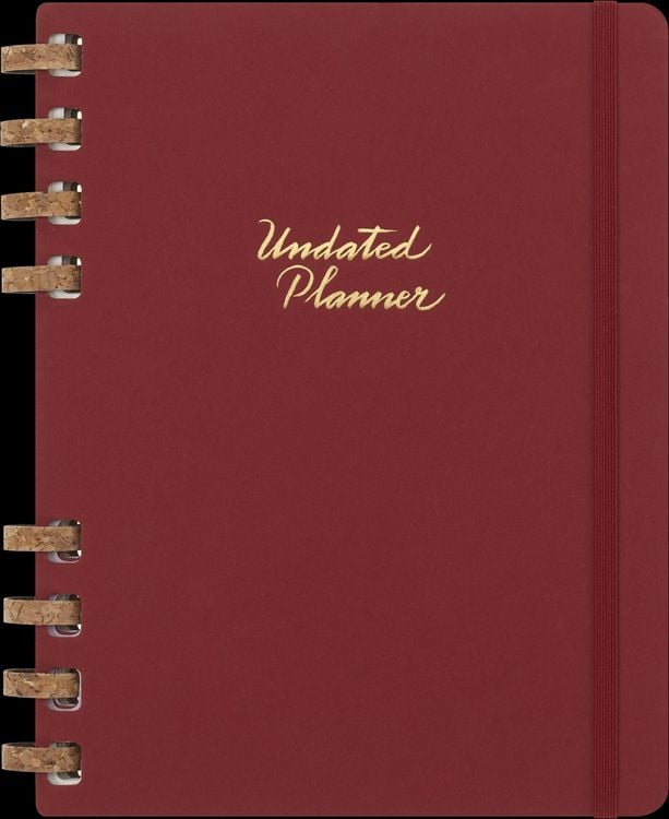 Produktbild: Moleskine Undatierter Life Kalender Mit Spiralbindung, Xl, Wochen-Monatskalender, Fester Einband, Crush Cherry