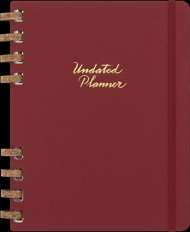 Produktbild: Moleskine Undatierter Life Kalender Mit Spiralbindung, Xl, Wochen-Monatskalender, Fester Einband, Crush Cherry