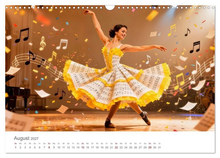 Produktbild: Tanz durch Traumwelten - Fantastische T&auml;nzerinnen in surrealen Klangr&auml;umen (Wandkalender 2027 DIN A3 quer), CALVENDO Monatskalender