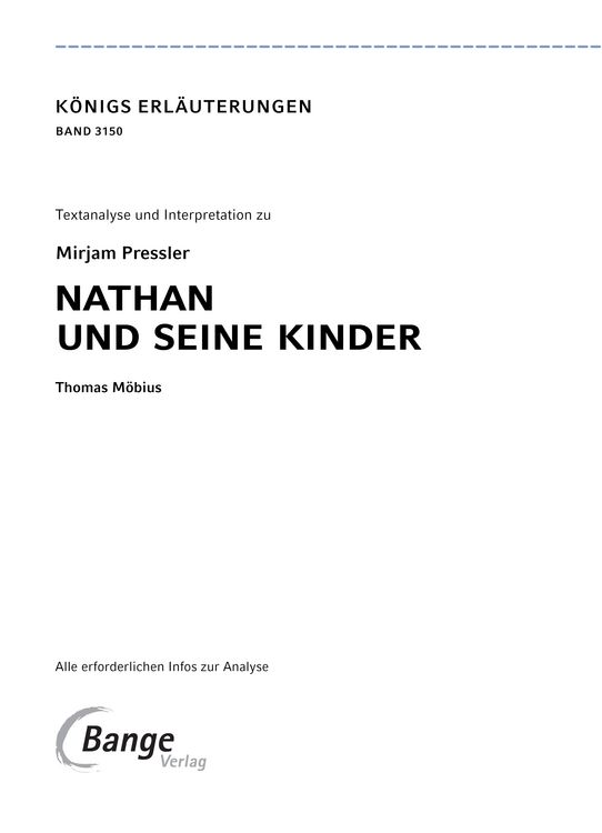 Produktbild: Nathan und seine Kinder von Mirjam Pressler