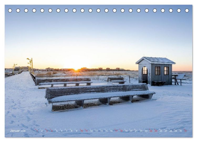 Produktbild: Nordseeurlaub in St. Peter-Ording (Tischkalender 2026 DIN A5 quer), CALVENDO Monatskalender