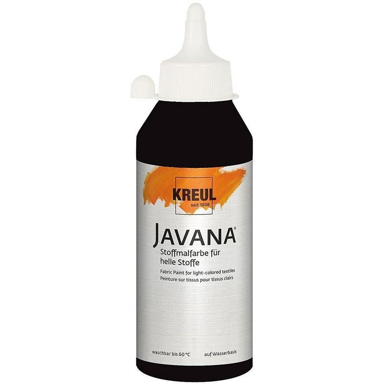 Produktbild: KREUL Stoffmalfarbe JAVANA sunny schwarz 250ml Flasche