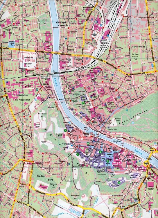 Produktbild: Salzburg Stadt, Stadtplan 1:10.000, Touristenplan