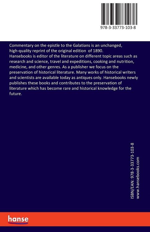 Produktbild: Commentary on the epistle to the Galatians
