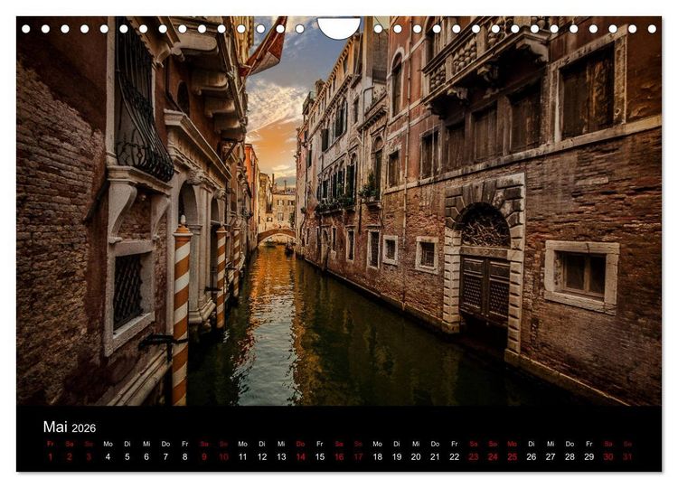 Produktbild: Momenti di Venezia - Venezianische Momente (Wandkalender 2026 DIN A4 quer), CALVENDO Monatskalender