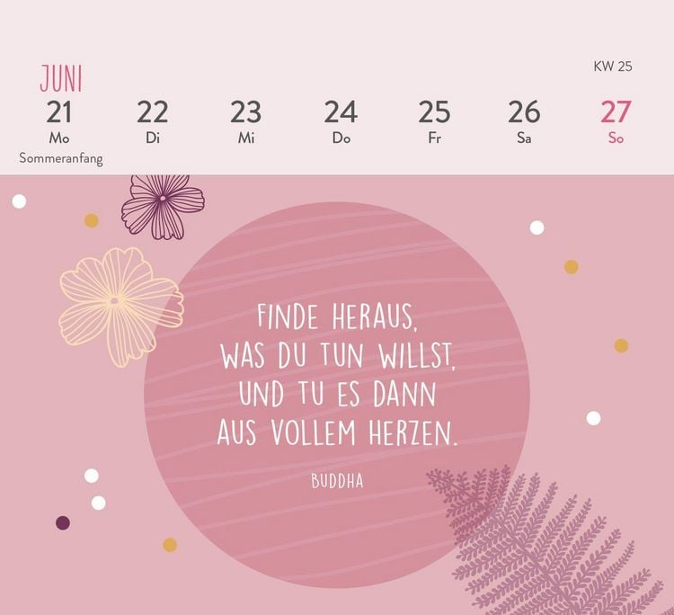 Produktbild: Mini-Wochenkalender 2027: Einatmen. Ausatmen. Sein.