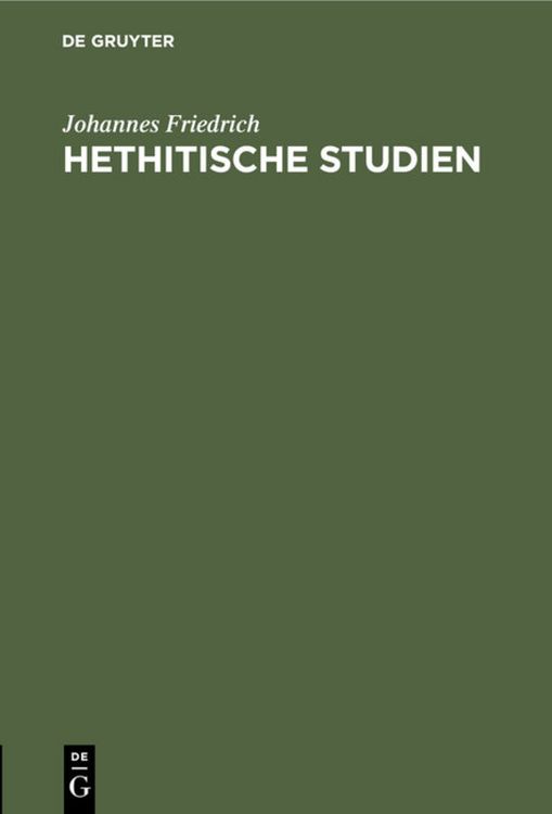 Produktbild: Hethitische Studien