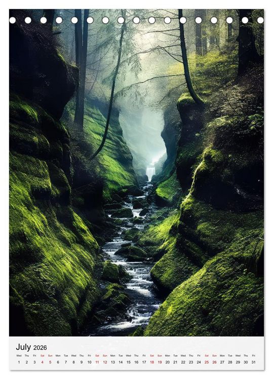 Produktbild: Dreamscapes of the Forest (Desk Calendar 2026 DIN A5 portrait), CALVENDO 12 Month DeskCalendar