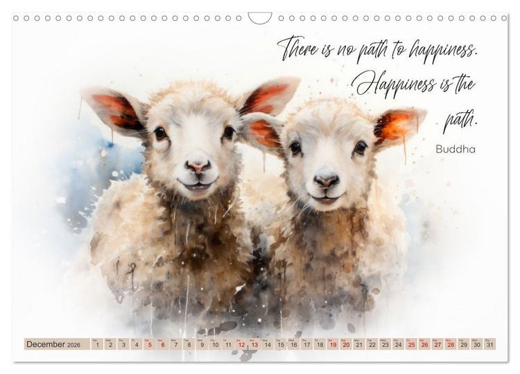Produktbild: MOTIVATION Sayings with cute animal cubs (Wall Calendar 2026 DIN A3 landscape), CALVENDO 12 Month Wall Calendar