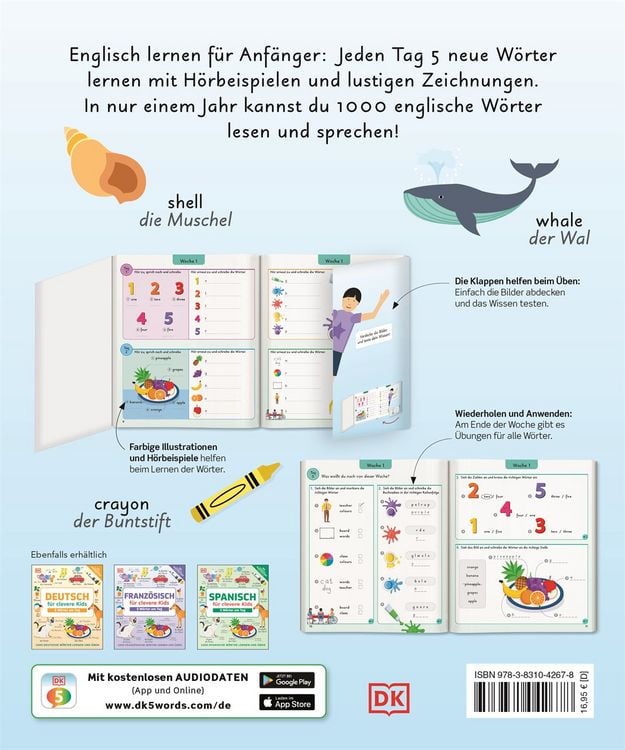 Produktbild: Englisch f&uuml;r clevere Kids - 5 W&ouml;rter am Tag