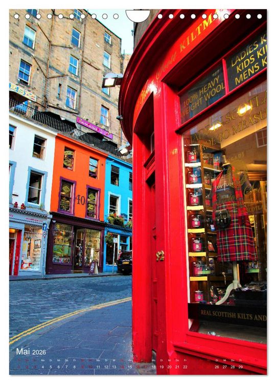 Produktbild: Edinburgh - Einblicke in Schottlands Metropole (Wandkalender 2026 DIN A4 hoch), CALVENDO Monatskalender