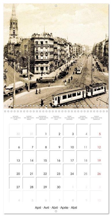 Produktbild: Cologne autrefois : Cartes postales historiques de la ville (Calendrier mural carr&eacute; 2026 30x30 cm) Calendrier double avec une page pour vos prises de notes