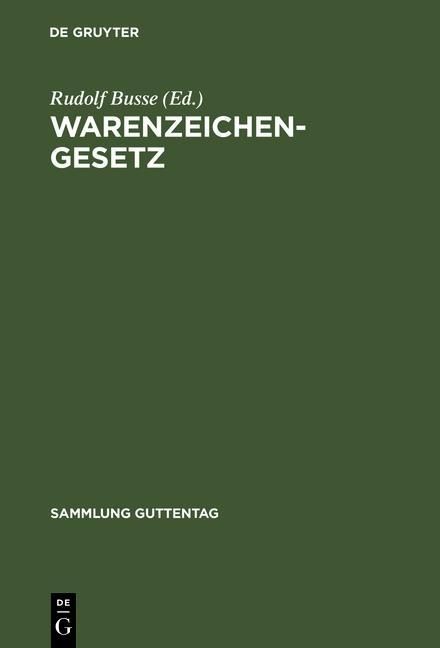 Produktbild: Warenzeichengesetz