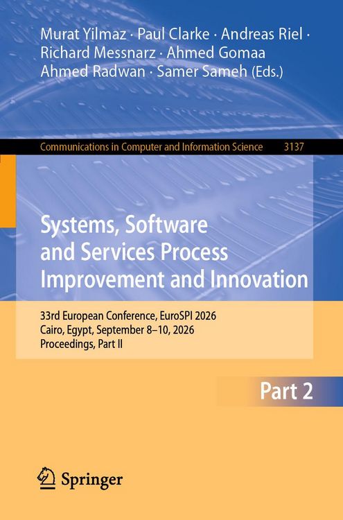 Produktbild: Systems, Software and Services Process Improvement and Innovation