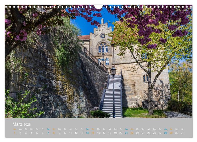 Produktbild: Kronach - drei Fl&uuml;sse und eine Festung (Wandkalender 2026 DIN A3 quer), CALVENDO Monatskalender