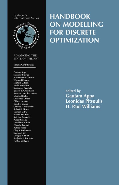 Produktbild: Handbook on Modelling for Discrete Optimization