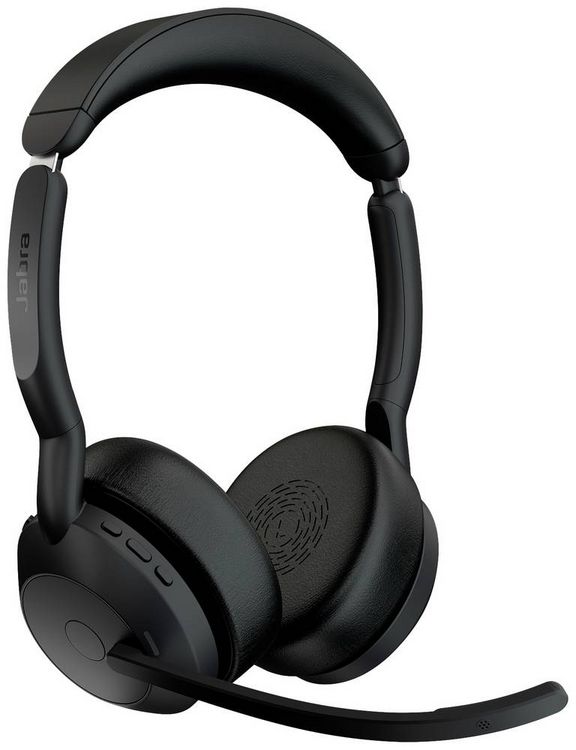 Produktbild: Jabra Evolve2 55 UC Stereo On Ear Headset Bluetooth&reg; Stereo Schwarz Noise Cancelling Mikrofon-Stummschaltung, Lautst&auml;rkeregelung Computer