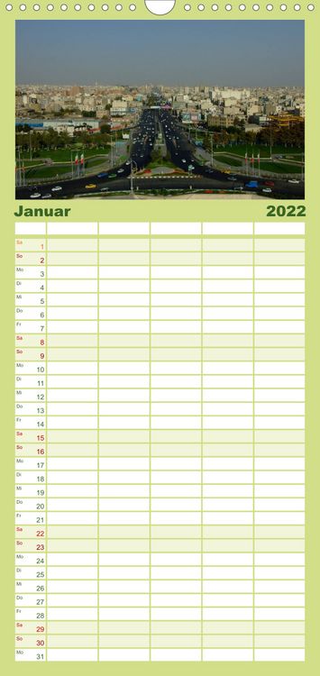 Produktbild: Familienplaner Iran - Eine Bilder-Reise (Wandkalender 2022 , 21 cm x 45 cm, hoch)