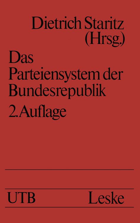 Produktbild: Das Parteiensystem der Bundesrepublik