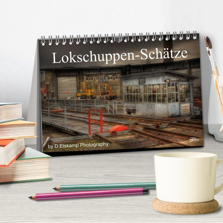 Produktbild: Lokschuppen-Sch&auml;tze (Tischkalender 2026 DIN A5 quer), CALVENDO Monatskalender