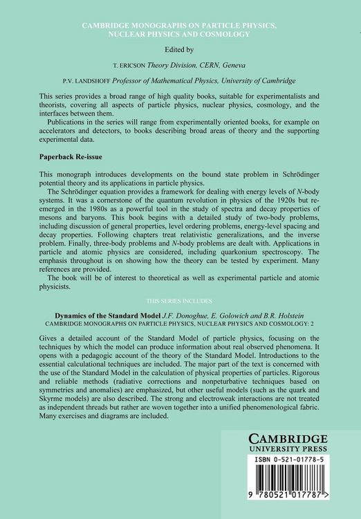 Produktbild: Particle Physics and the Schr Dinger Equation