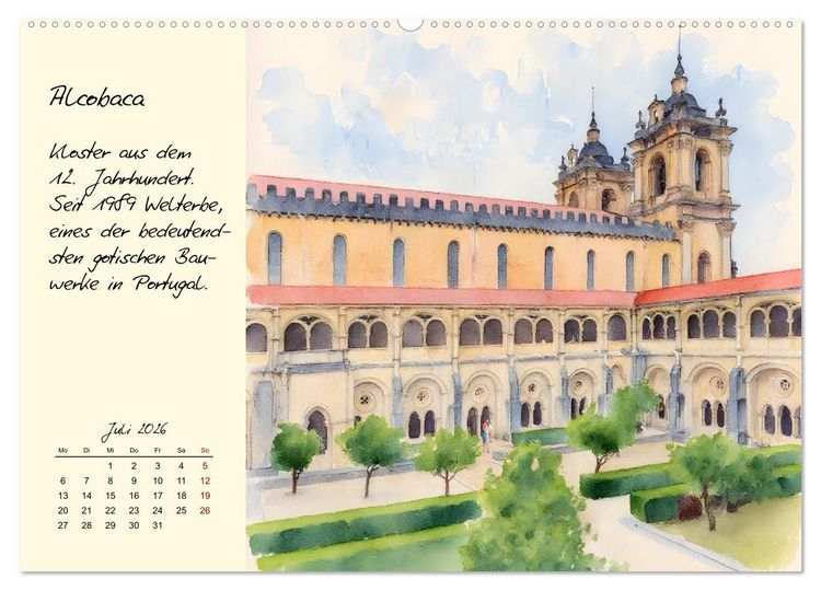 Produktbild: Portugal - Traumland am Atlantik (hochwertiger Premium Wandkalender 2026 DIN A2 quer), Kunstdruck in Hochglanz