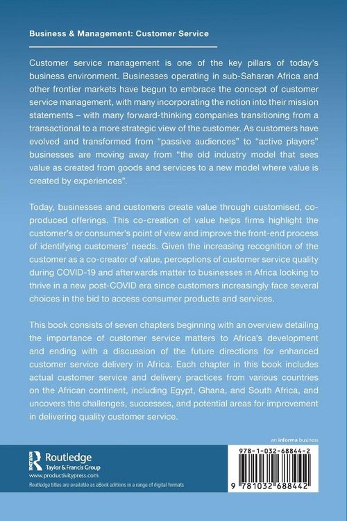 Produktbild: Customer Service Delivery in Africa