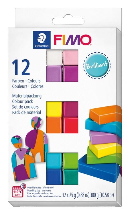 Produktbild: STAEDTLER FIMO ofenh&auml;rtende Modelliermasse FIMO soft 8023 Brilliant Colours, 12 x 25g Halbbl&ouml;cken