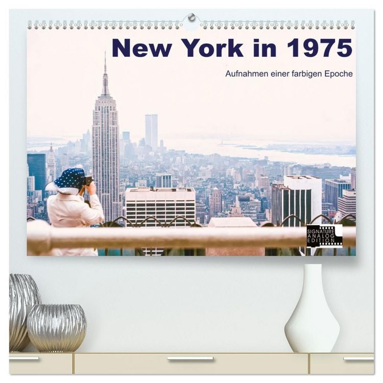 Produktbild: New York in 1975 (hochwertiger Premium Wandkalender 2026 DIN A2 quer), Kunstdruck in Hochglanz