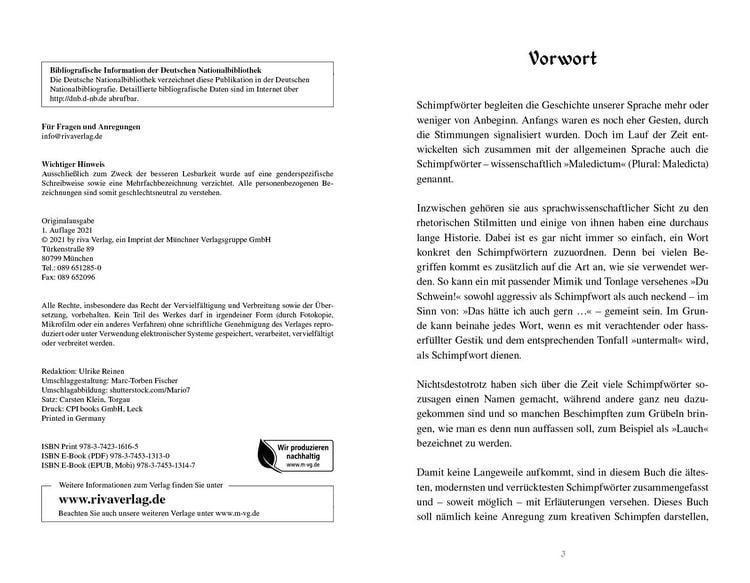 Produktbild: Das Buch der Schimpfw&ouml;rter und Fl&uuml;che