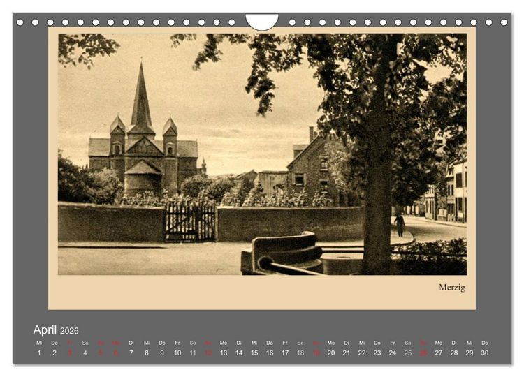 Produktbild: Saarland - vunn domols (frieher), Landkreis Merzig-Wadern (Wandkalender 2026 DIN A4 quer), CALVENDO Monatskalender