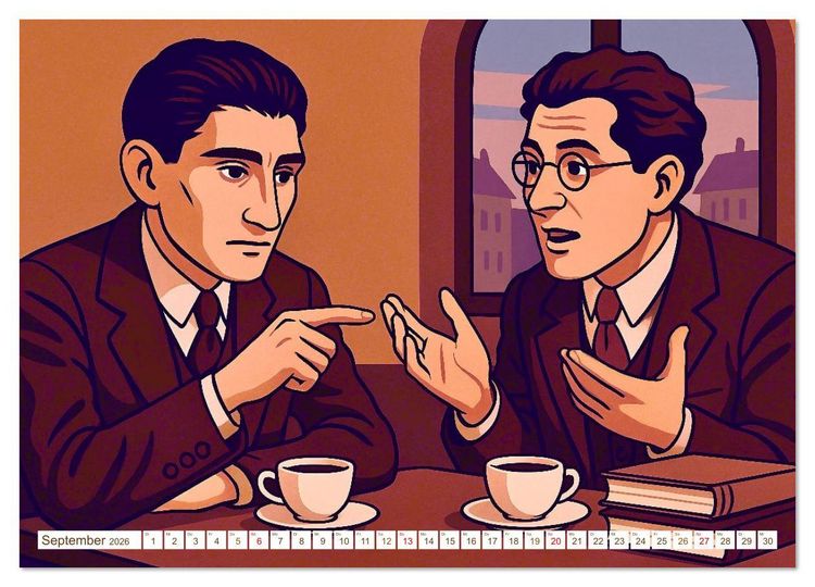Produktbild: Franz Kafka (Wandkalender 2026 DIN A2 quer), CALVENDO Monatskalender