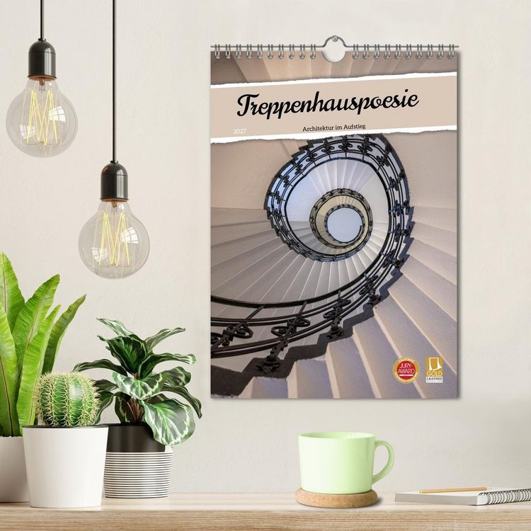 Produktbild: Treppenhauspoesie &ndash; Architektur im Aufstieg (Wandkalender 2027 DIN A4 hoch), CALVENDO Monatskalender