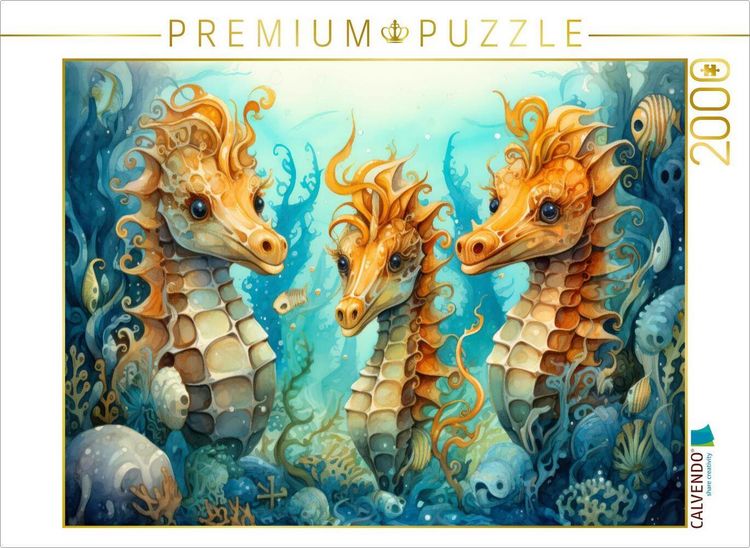Produktbild: CALVENDO Puzzle Seepferdchen | 2000 Teile Lege-Gr&ouml;&szlig;e 90x67cm Foto-Puzzle f&uuml;r gl&uuml;ckliche Stunden